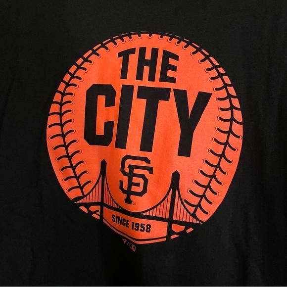 Fanatics SF San Francisco Giants Black and Orange Graphic T-Shirt - Picture 2 of 4